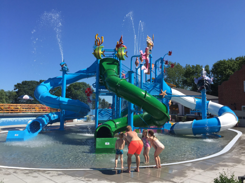 5-stjerners camping på Sør-Fyn. Eget innendørs tropebadeland og utendørs vannland.